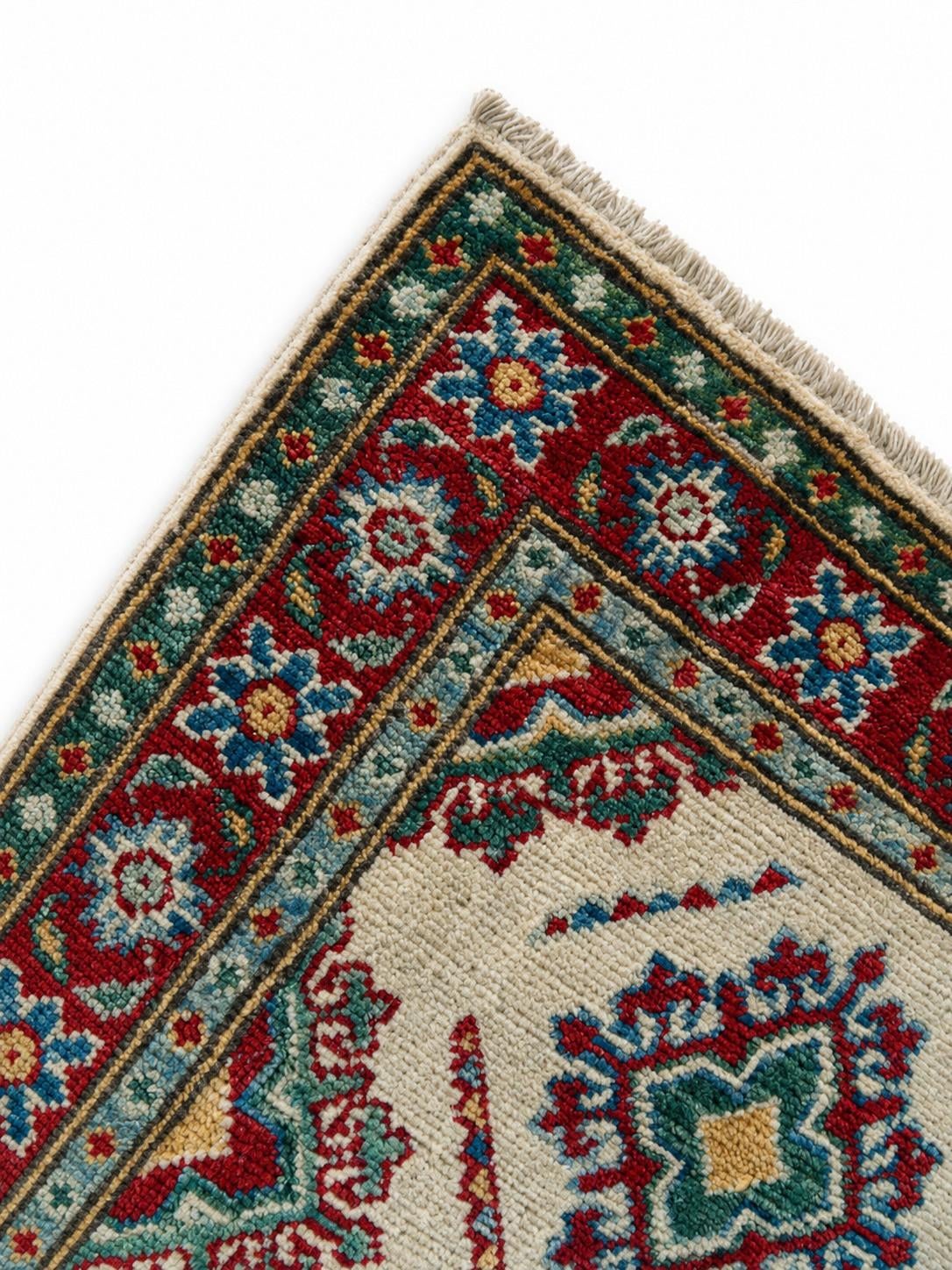 2' x 3' 1 Hand Knotted Kazak Rug