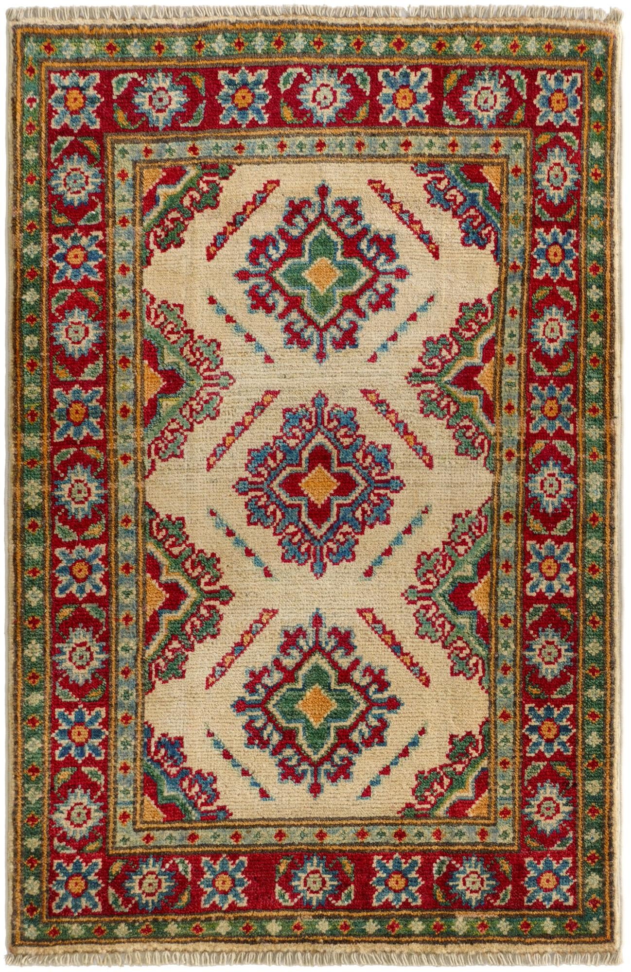 2' x 3' 1 Hand Knotted Kazak Rug