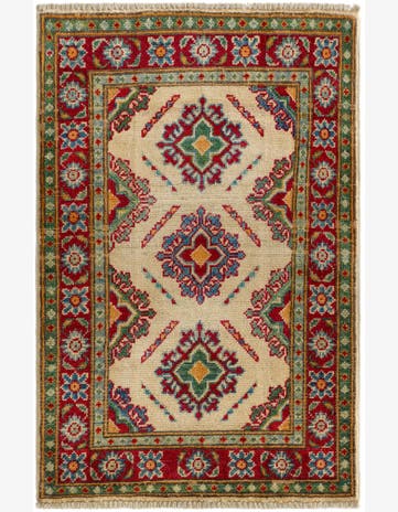 2' x 3' 1 Hand Knotted Kazak Rug