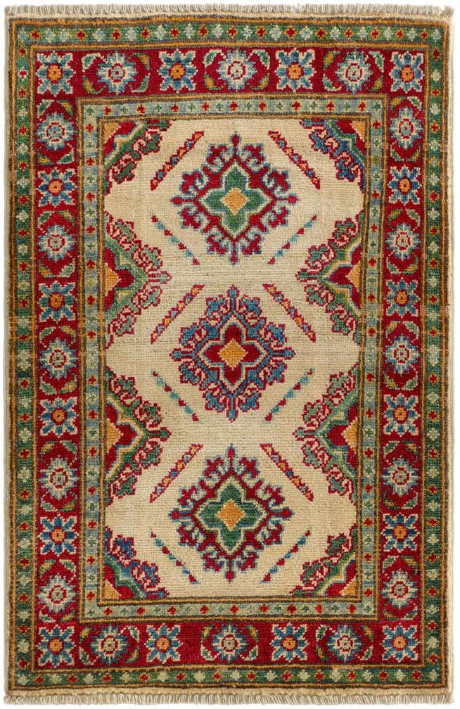 2' x 3' 1 Hand Knotted Kazak Rug