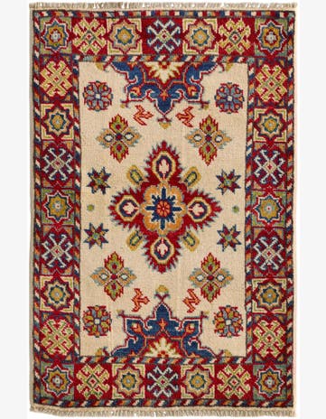2' x 3' 1 Hand Knotted Kazak Rug