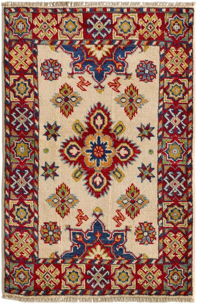 2' x 3' 1 Hand Knotted Kazak Rug