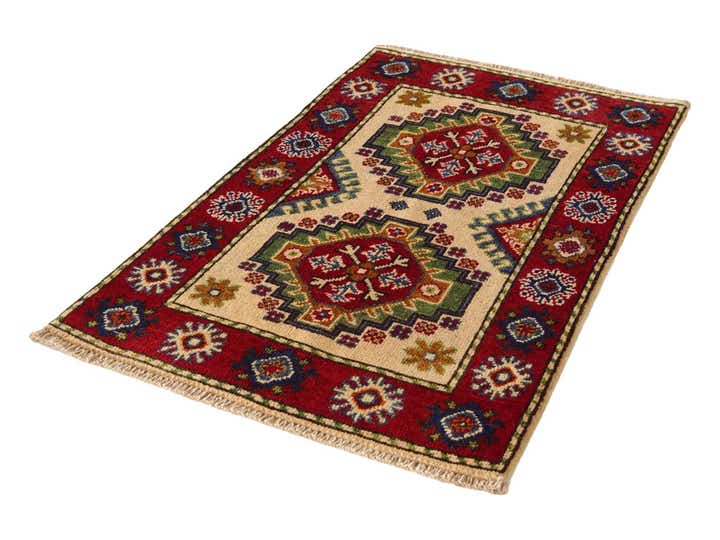 2' x 3' 1 Hand Knotted Kazak Rug