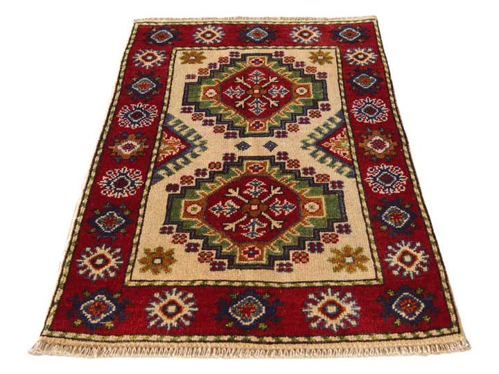 2' x 3' 1 Hand Knotted Kazak Rug
