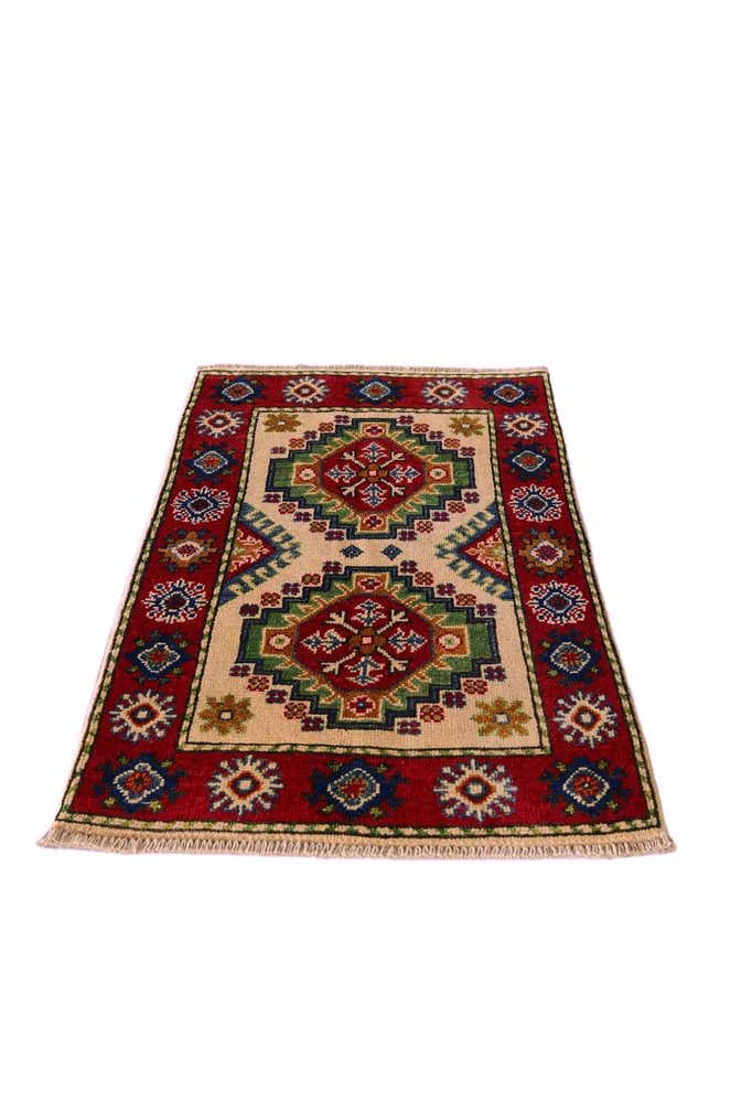 2' x 3' 1 Hand Knotted Kazak Rug