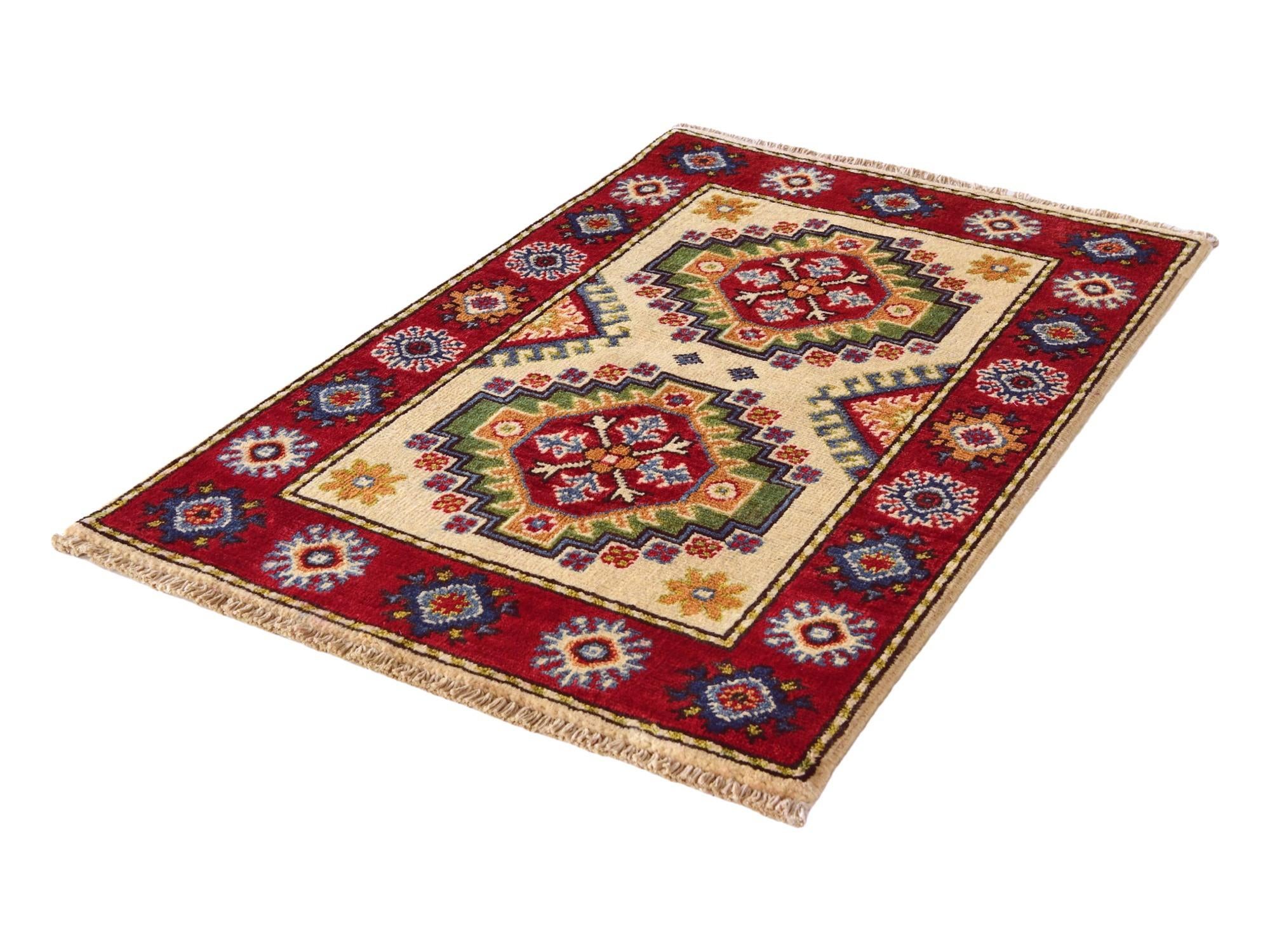 2' x 3' 2 Hand Knotted Kazak Rug