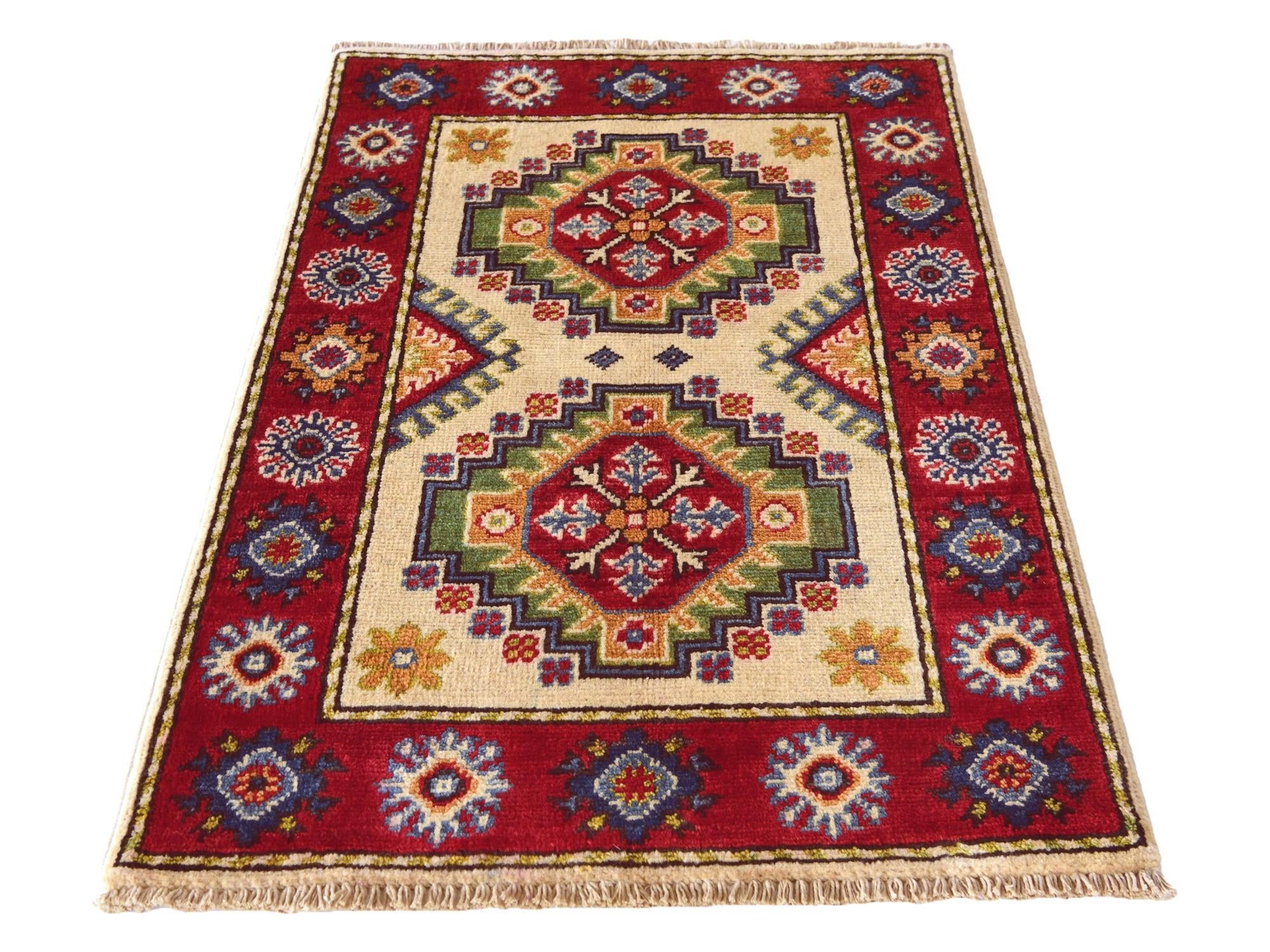 2' x 3' 2 Hand Knotted Kazak Rug