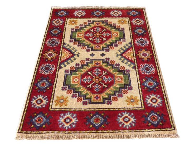Detail image of 2' x 3' 2 Hand Knotted Kazak Rug
