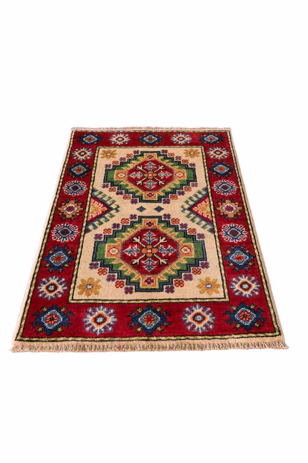 Detail image of 2' x 3' 2 Hand Knotted Kazak Rug