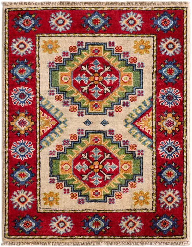 Detail image of 2' x 3' 2 Hand Knotted Kazak Rug