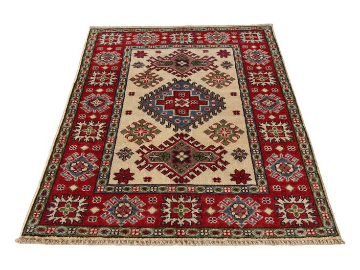 Detail image of 2' 8 x 4' 2 Hand Knotted Kazak Rug