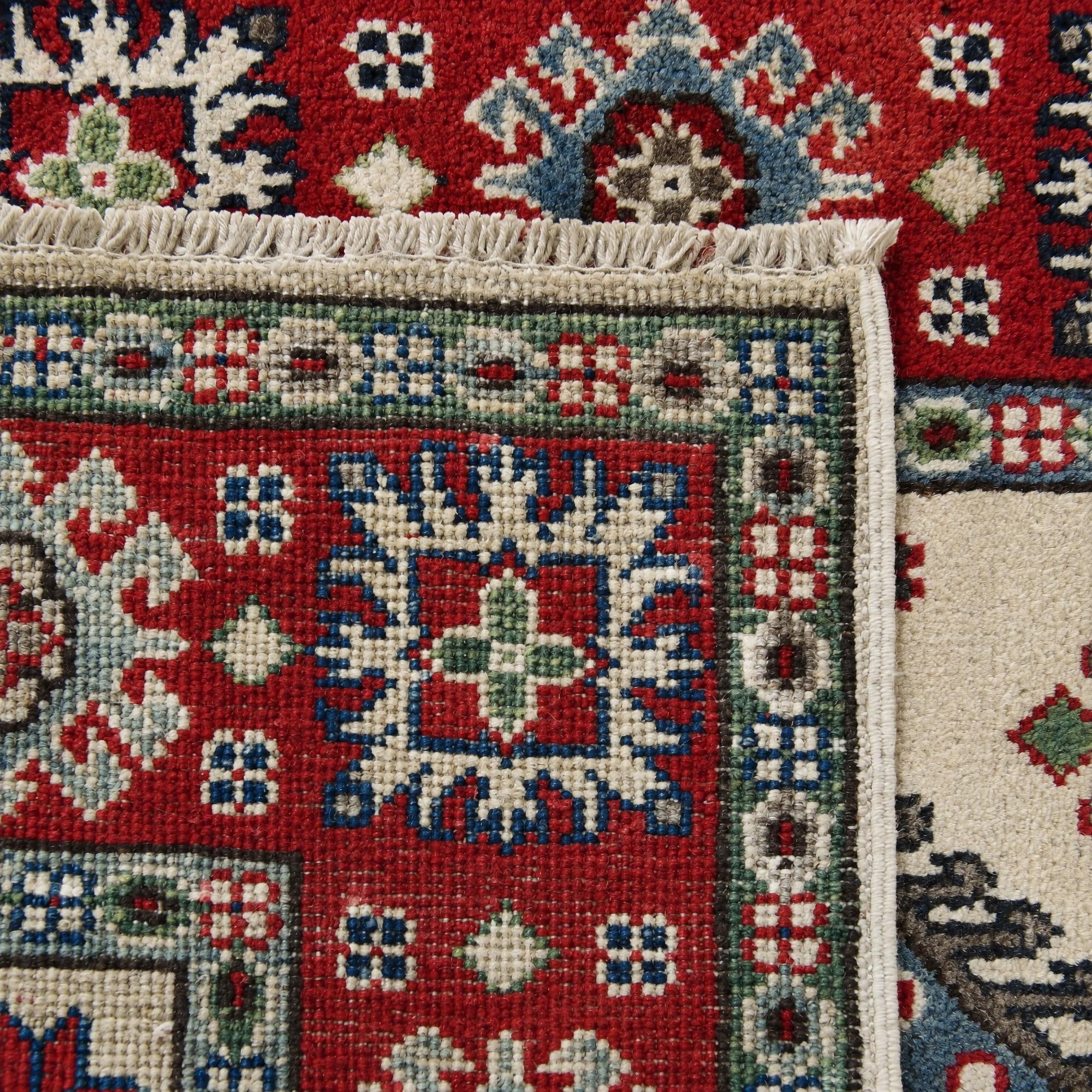 80cm x 125cm Hand Knotted Kazak Rug