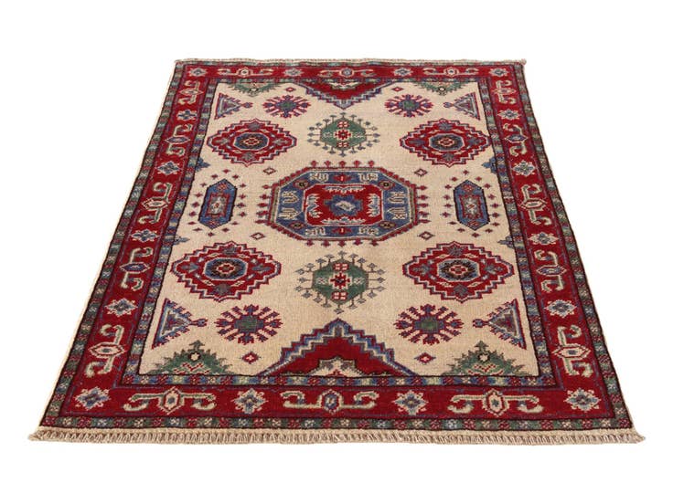 Detail image of 2' 8 x 4' Hand Knotted Kazak Rug