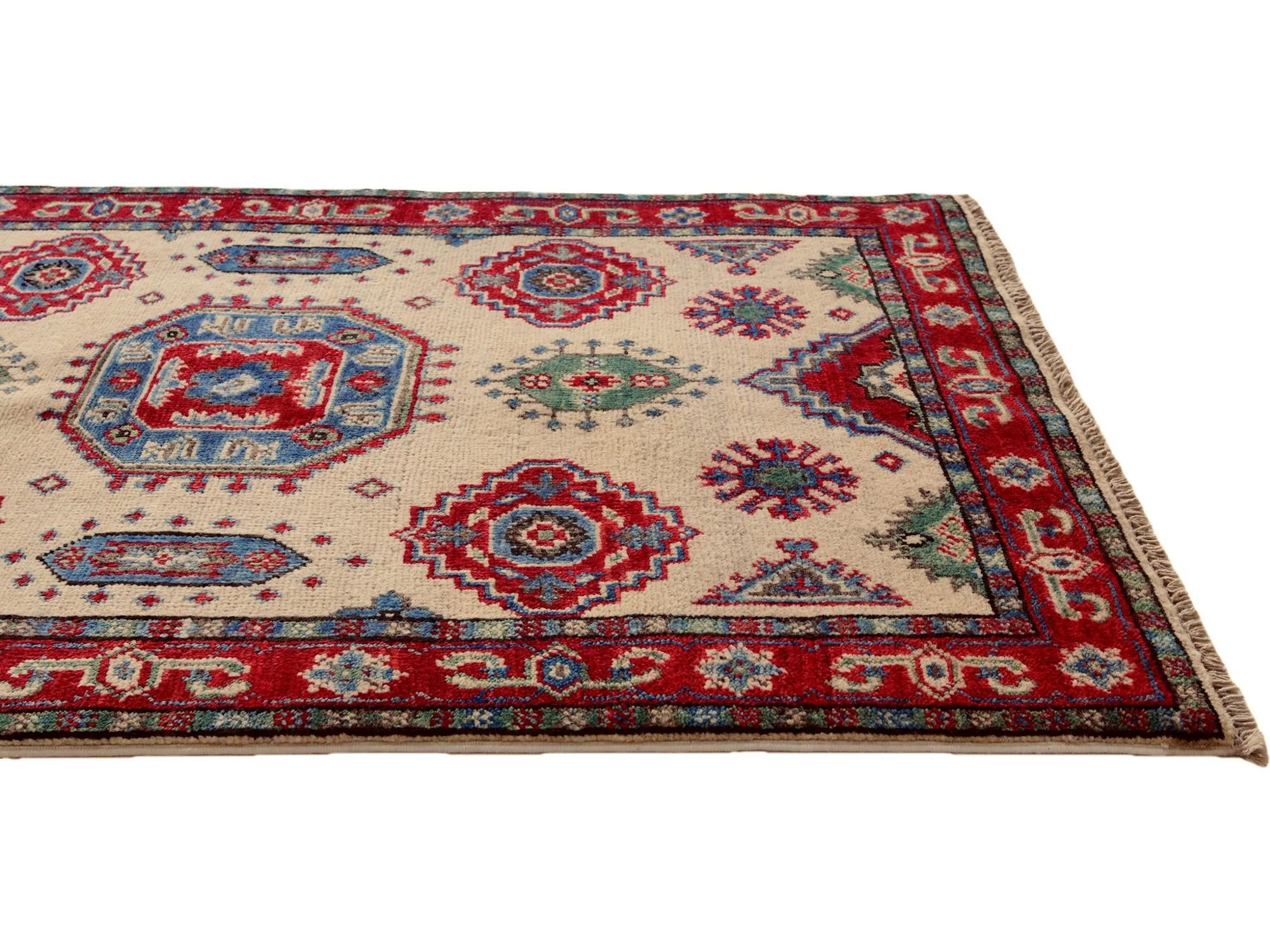 2' 8 x 4' Hand Knotted Kazak Rug