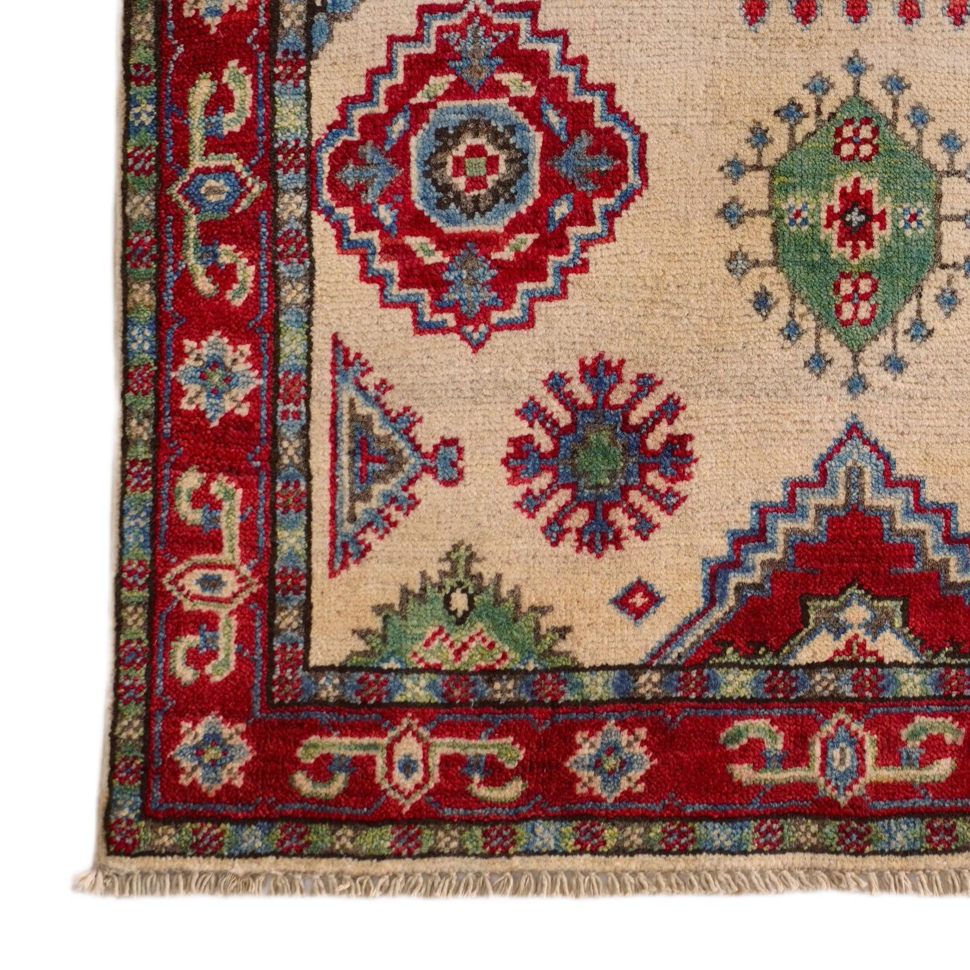 2' 8 x 4' Hand Knotted Kazak Rug