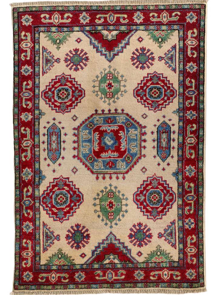2' 8 x 4' Hand Knotted Kazak Rug