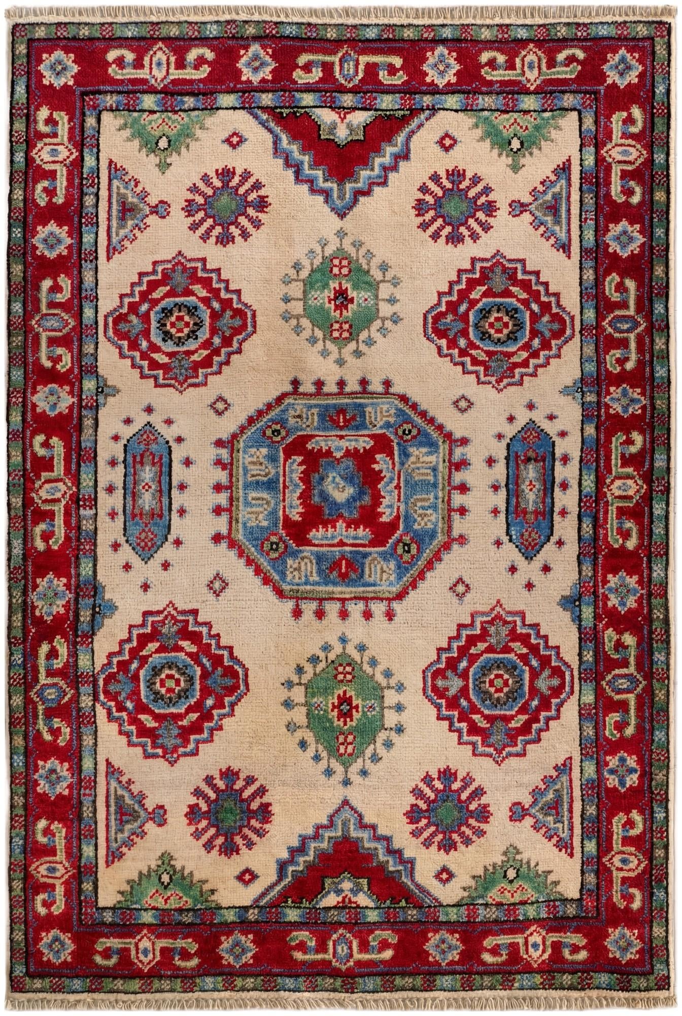 2' 8 x 4' Hand Knotted Kazak Rug