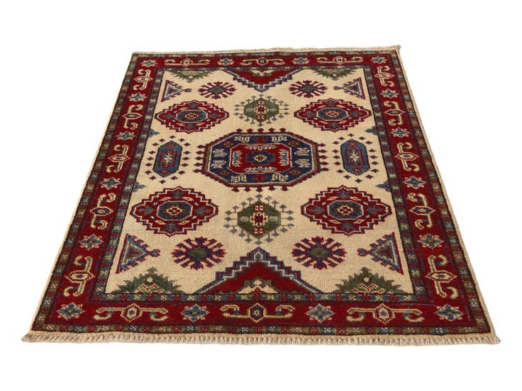 Detail image of 2' 9 x 4' Hand Knotted Kazak Rug