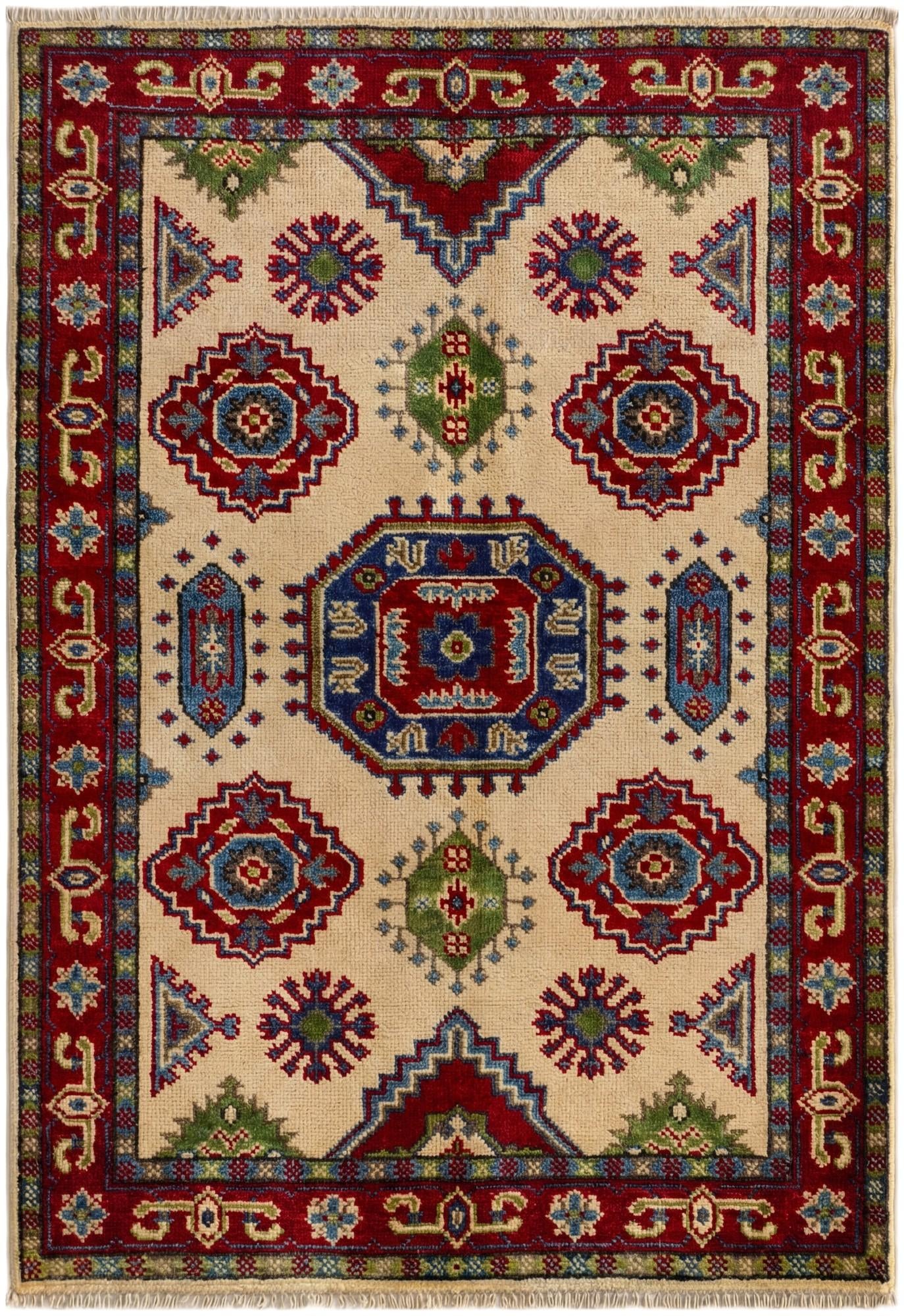 2' 9 x 4' Hand Knotted Kazak Rug