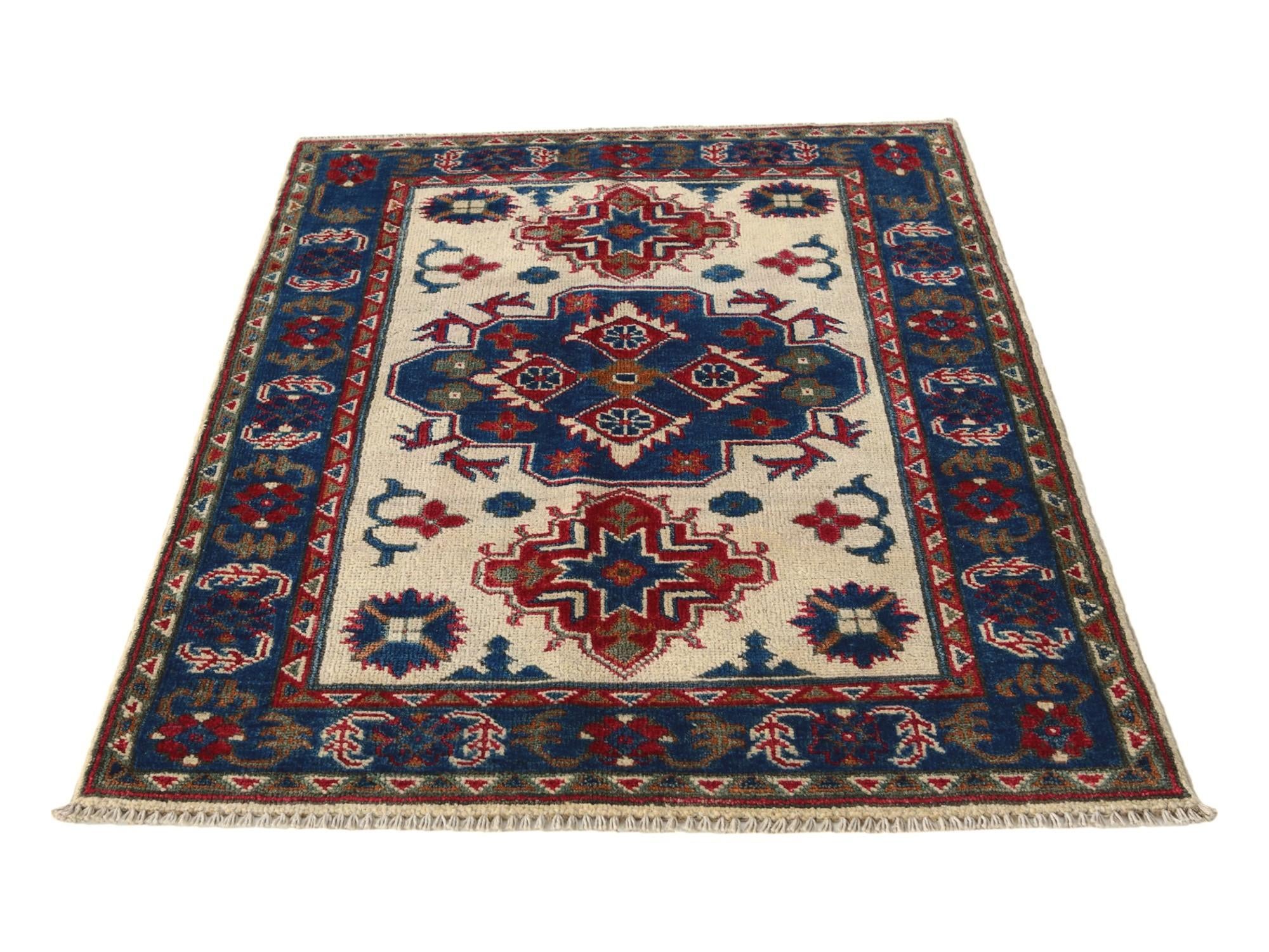 2' 8 x 4' 1 Hand Knotted Kazak Rug