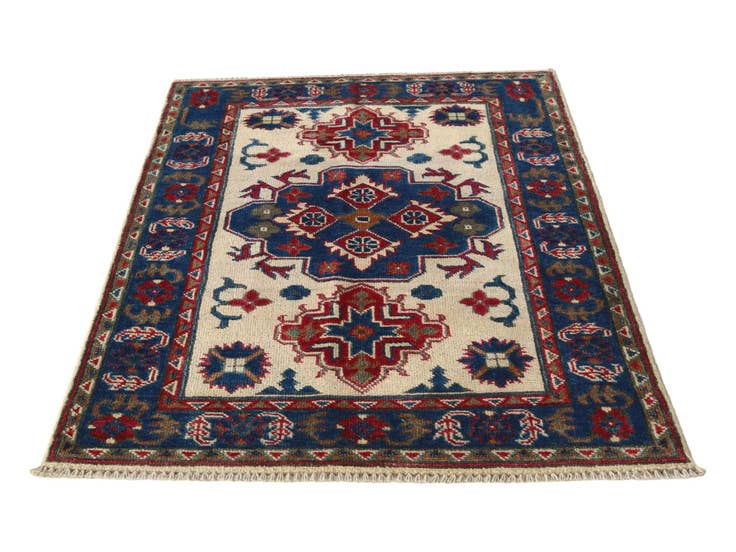Detail image of 2' 8 x 4' 1 Hand Knotted Kazak Rug