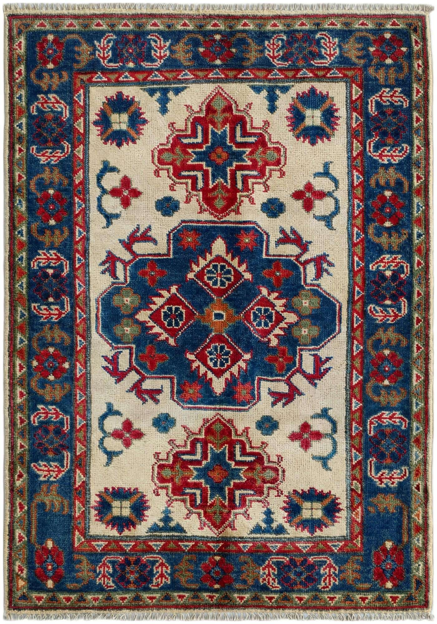 2' 8 x 4' 1 Hand Knotted Kazak Rug