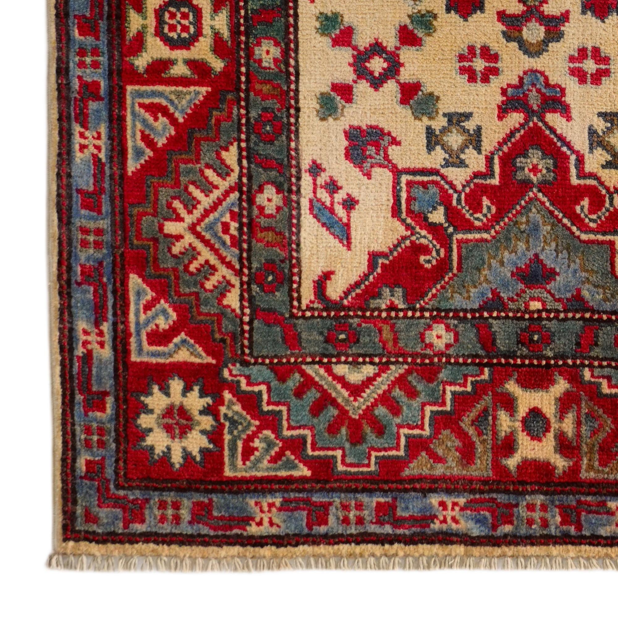 2' 9 x 4' 2 Hand Knotted Kazak Rug