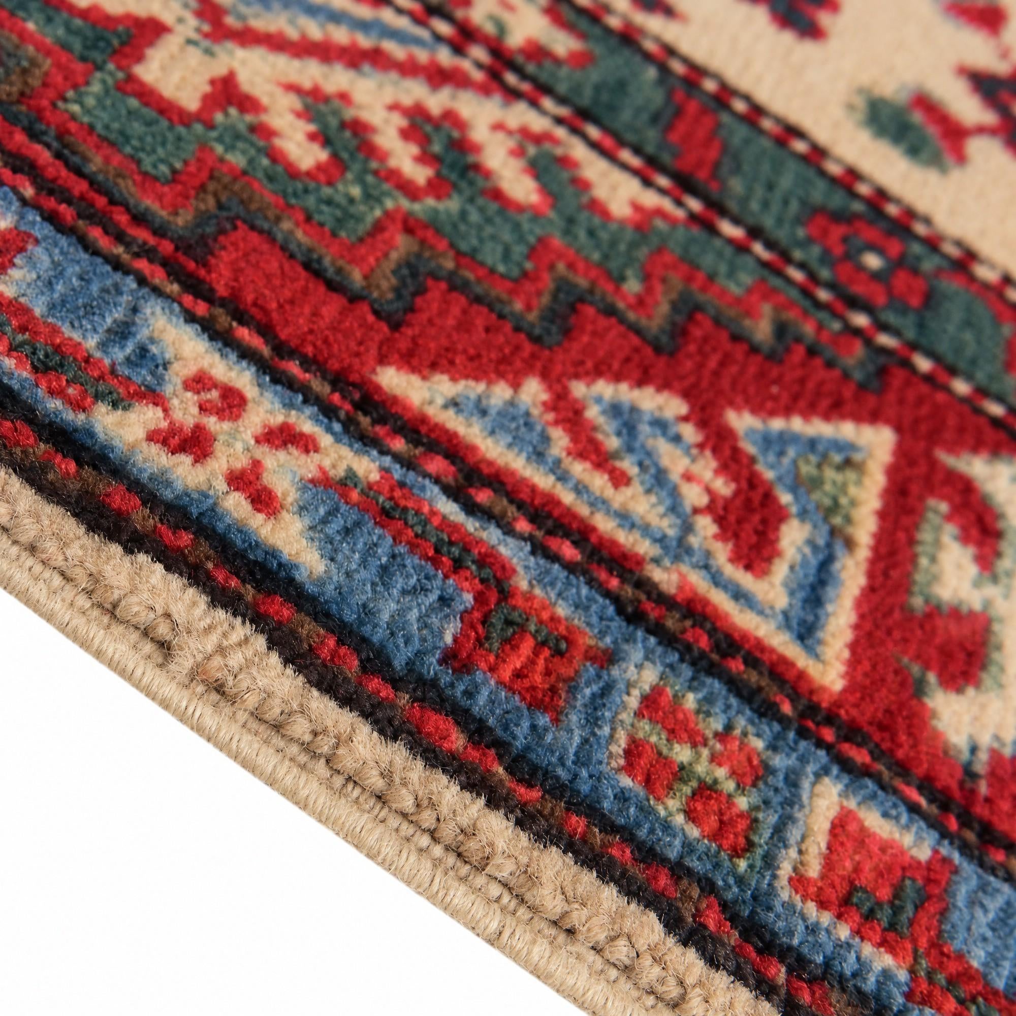 Detail image 8 of 11: 2' 9 x 4' 2 Hand Knotted Kazak Rug