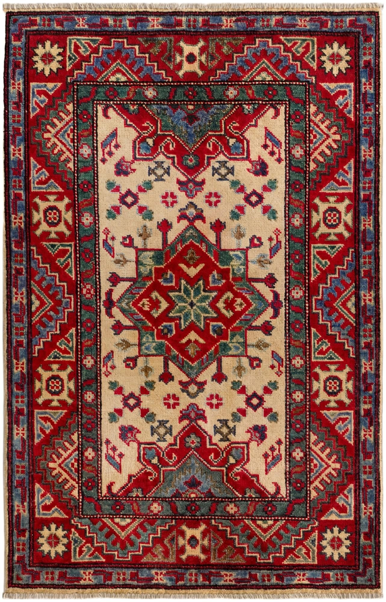 2' 9 x 4' 2 Hand Knotted Kazak Rug
