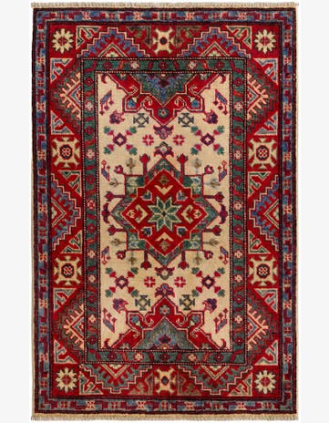 2' 9 x 4' 2 Hand Knotted Kazak Rug