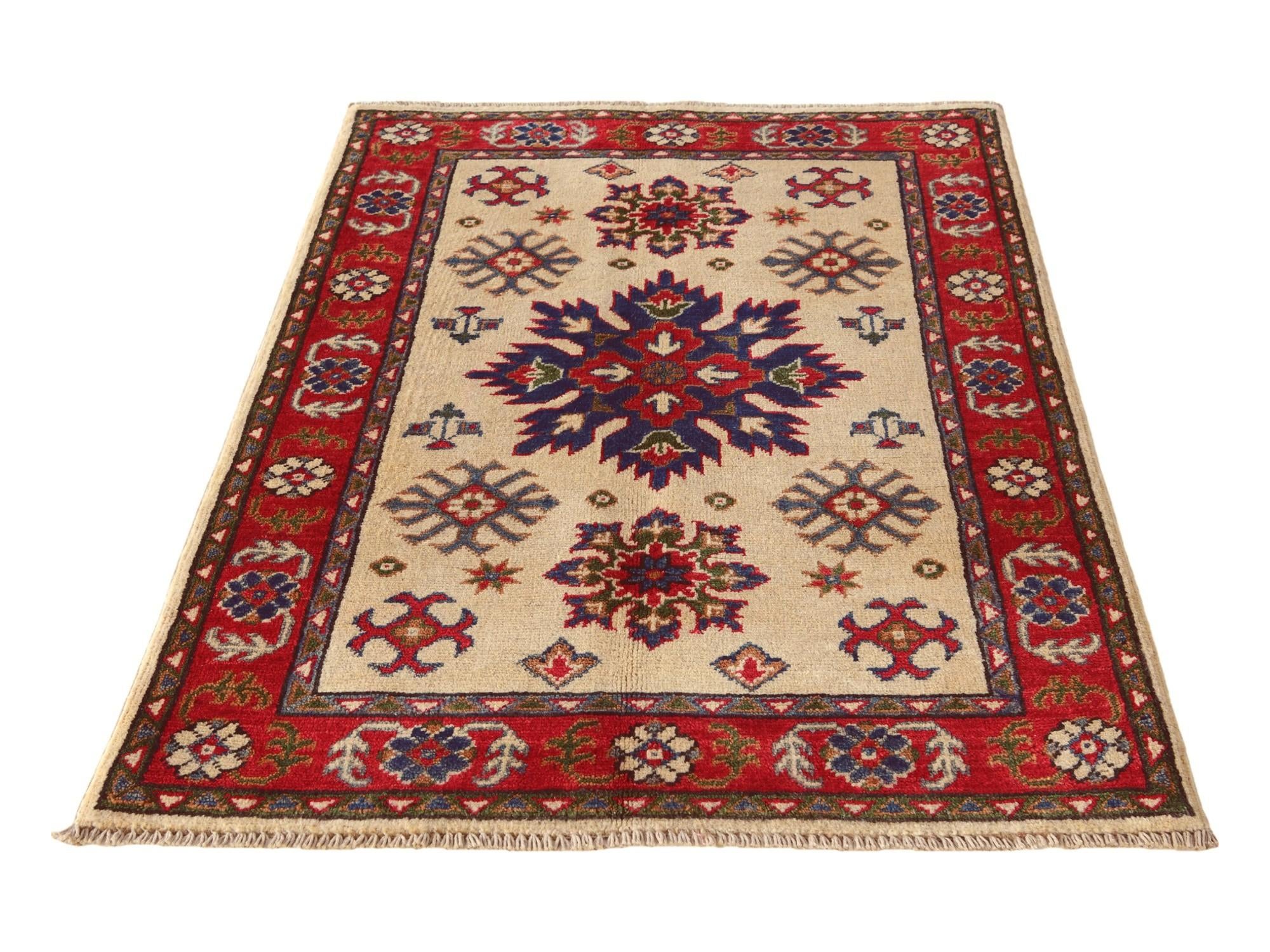 2' 8 x 4' Hand Knotted Kazak Rug