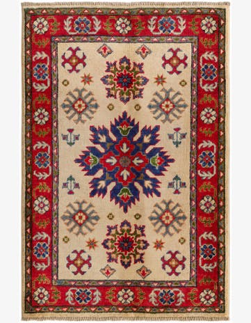 2' 8 x 4' Hand Knotted Kazak Rug