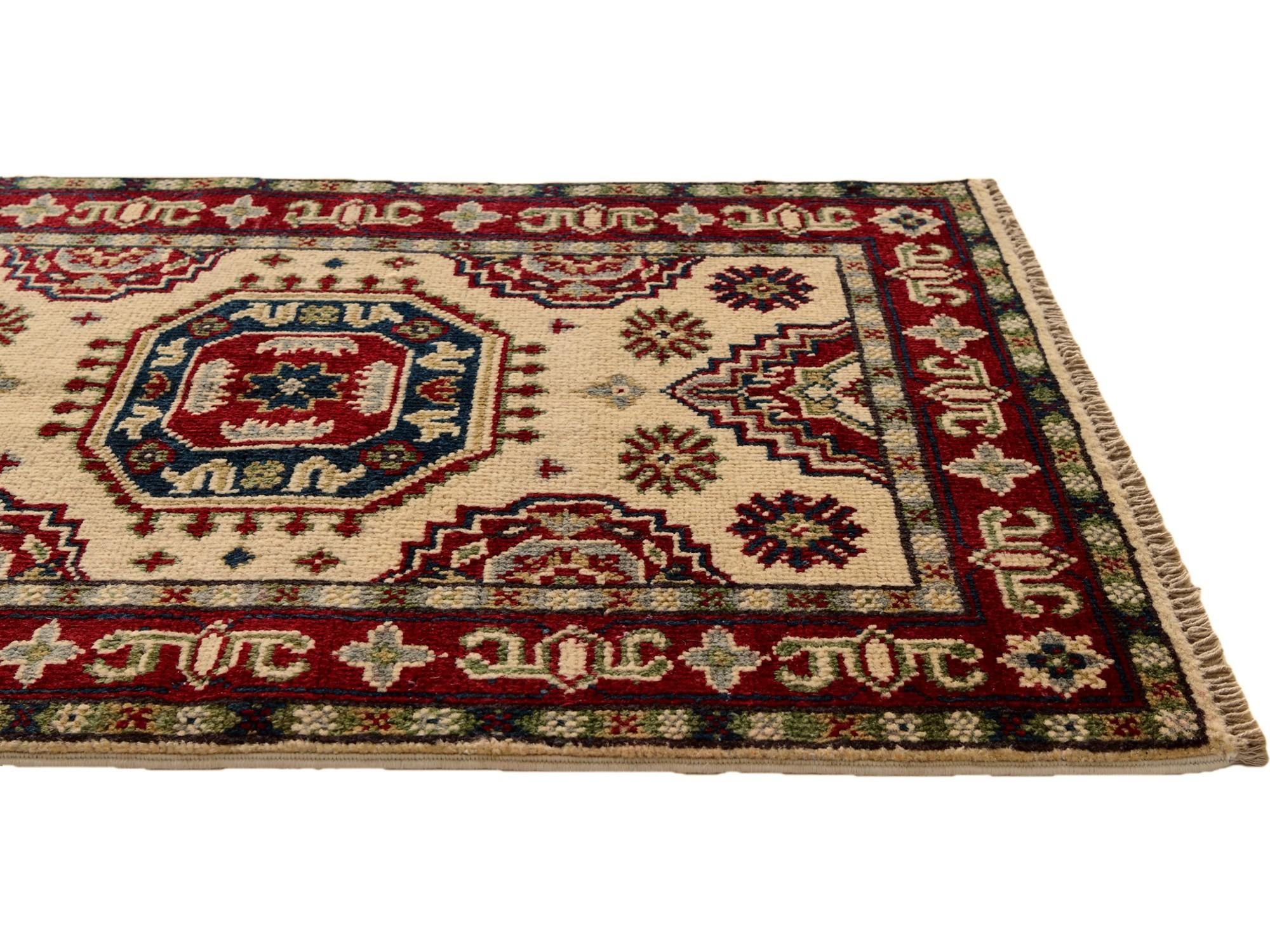 2' x 3' 1 Hand Knotted Kazak Rug