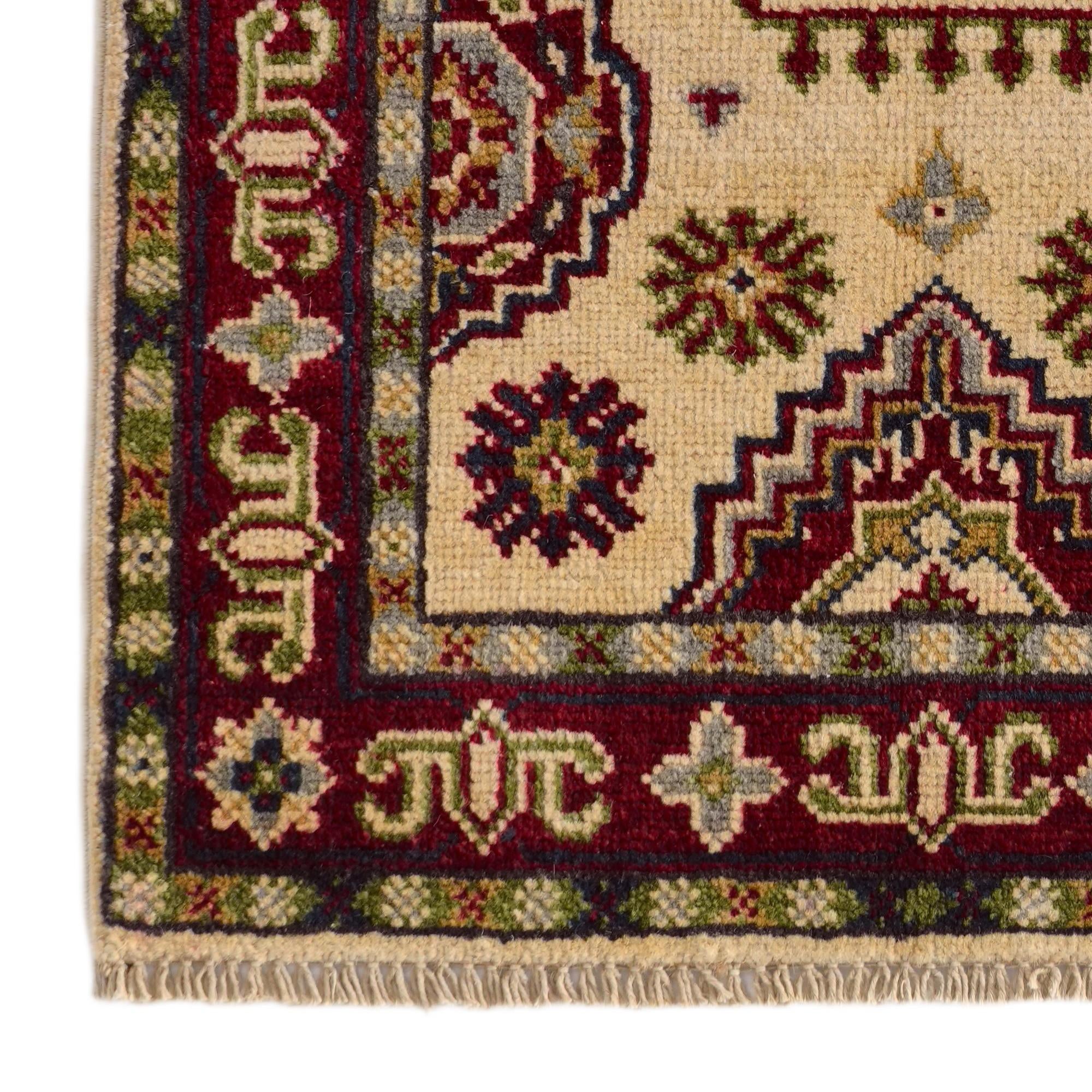 2' x 3' 1 Hand Knotted Kazak Rug