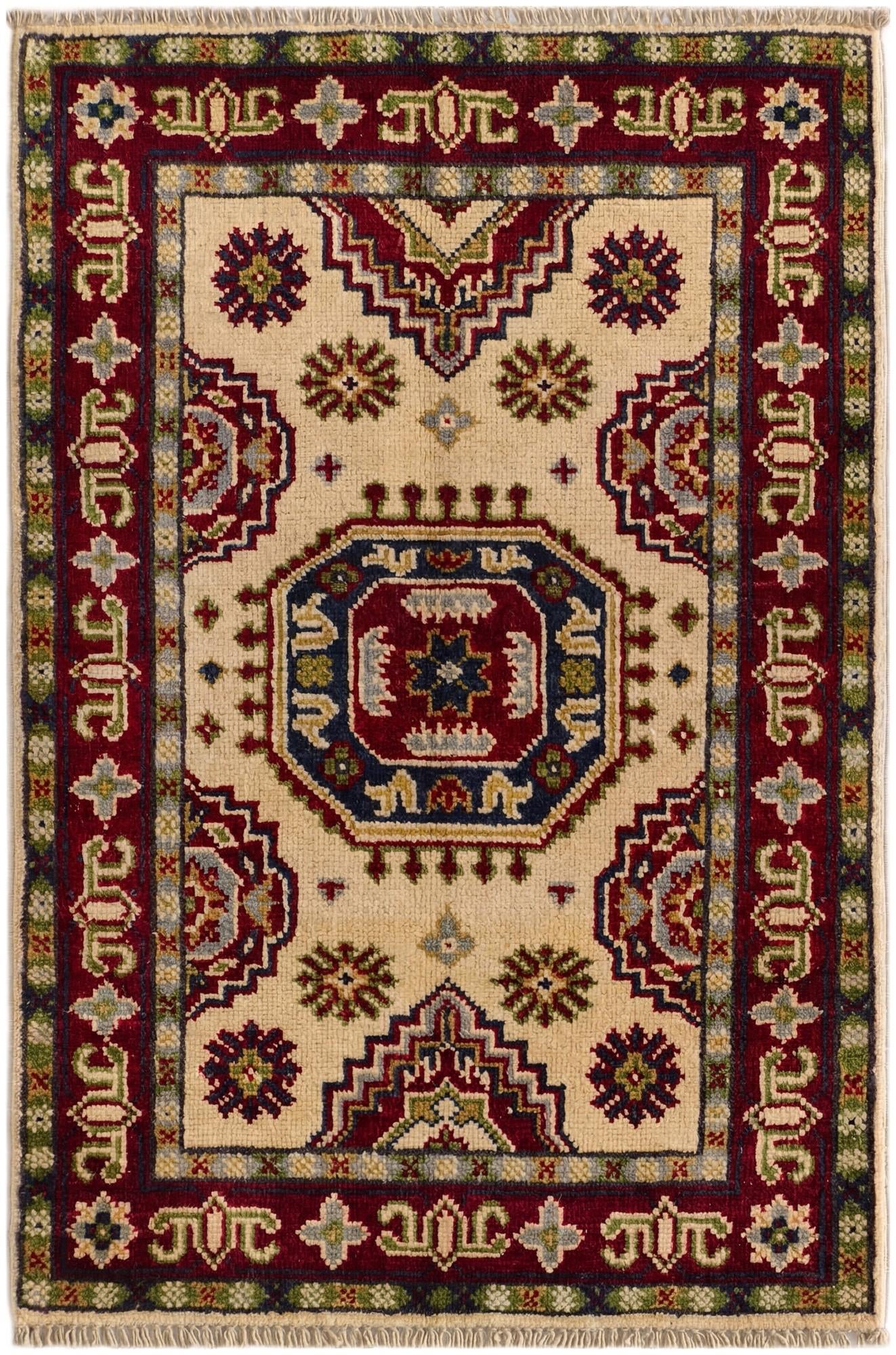 2' x 3' 1 Hand Knotted Kazak Rug