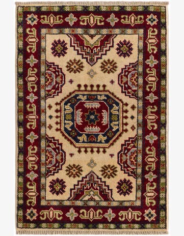 2' x 3' 1 Hand Knotted Kazak Rug