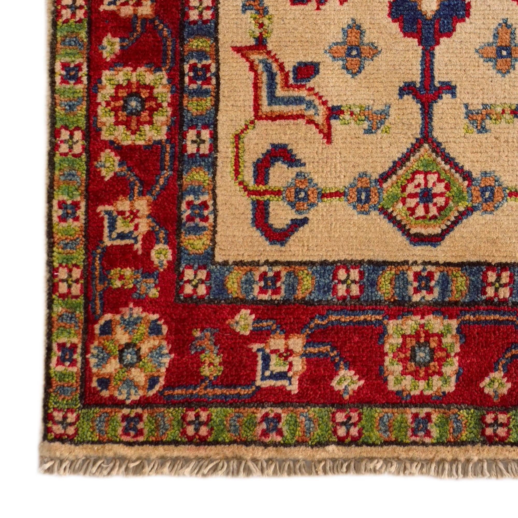 1' 10 x 2' 11 Hand Knotted Kazak Rug