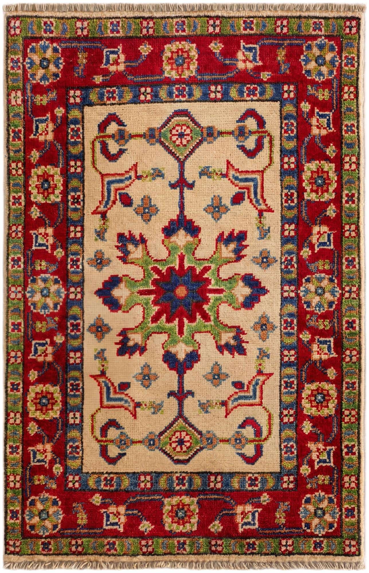 1' 10 x 2' 11 Hand Knotted Kazak Rug