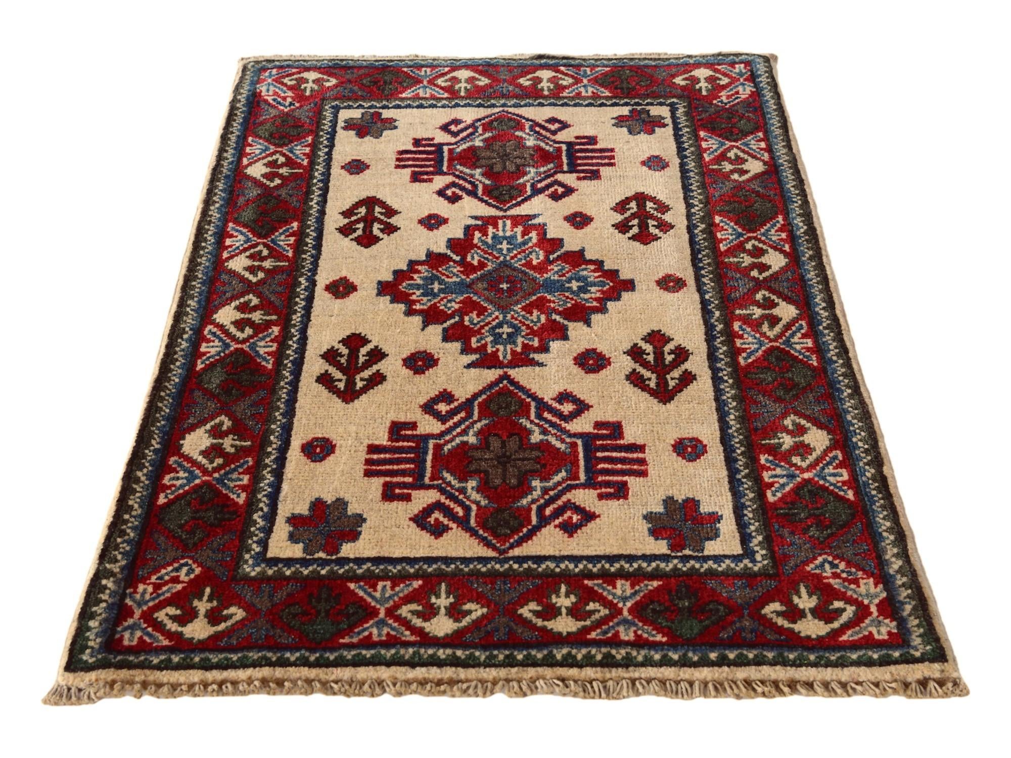 2' 1 x 3' 3 Hand Knotted Kazak Rug
