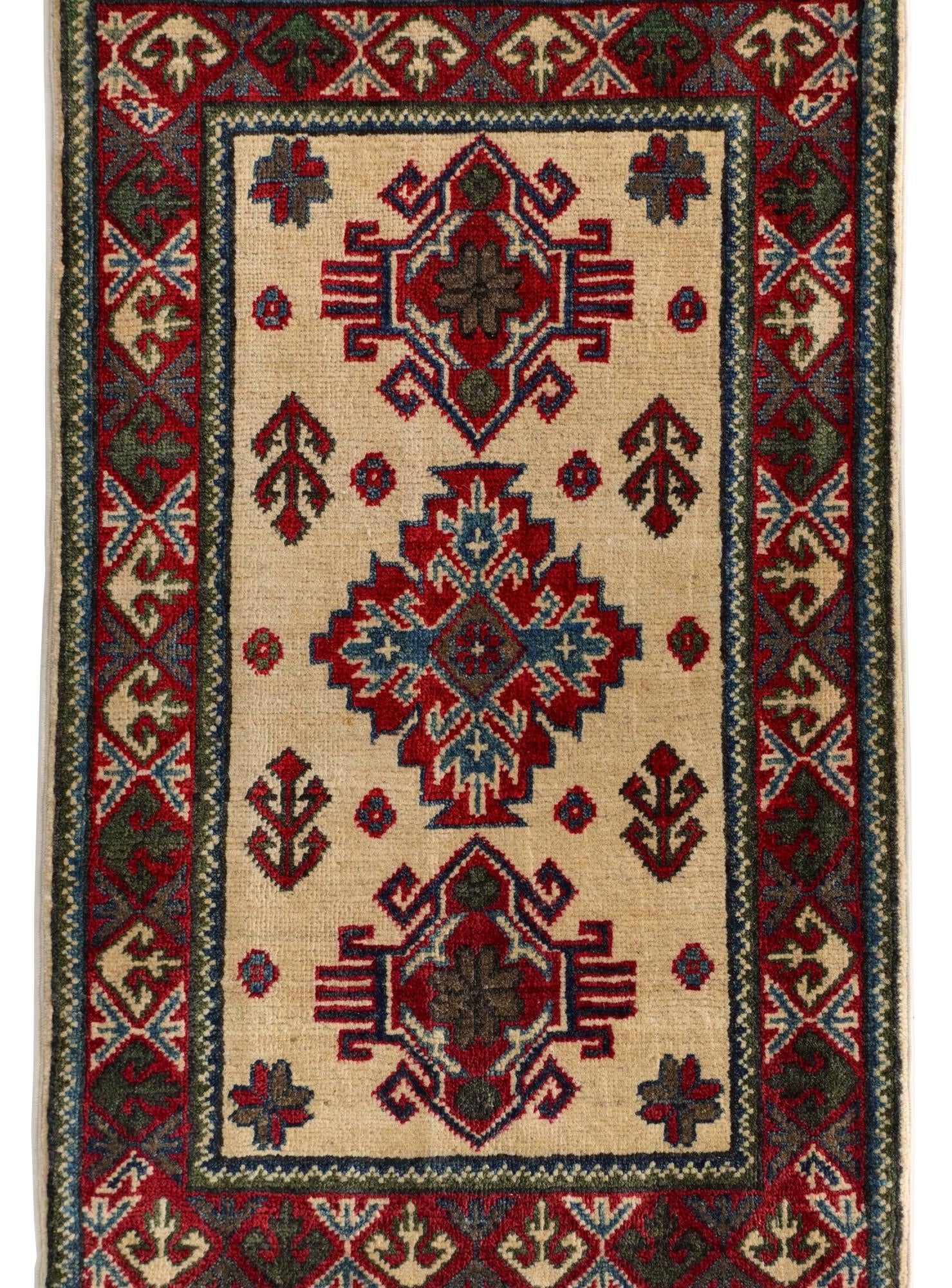 2' 1 x 3' 3 Hand Knotted Kazak Rug