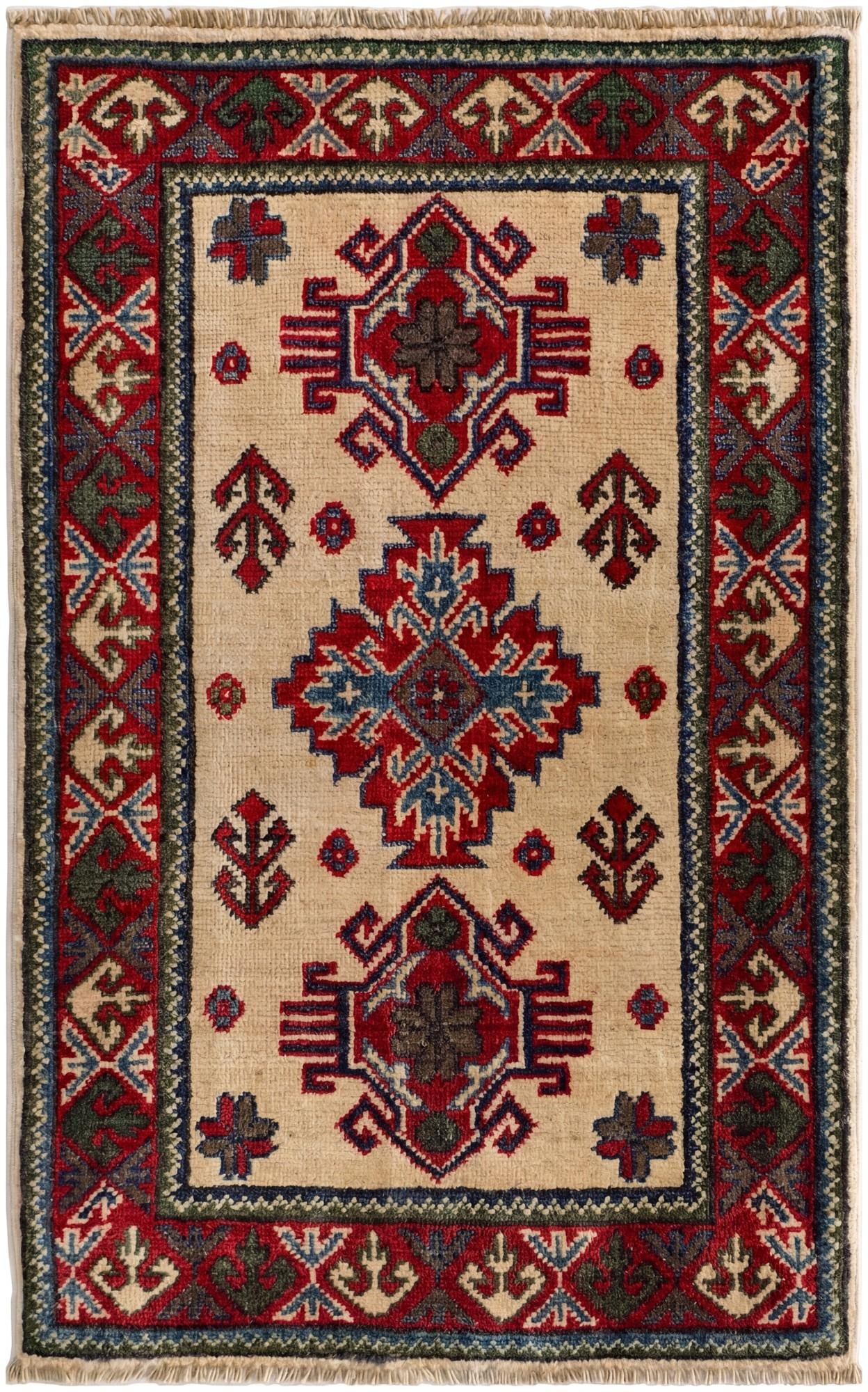 2' 1 x 3' 3 Hand Knotted Kazak Rug