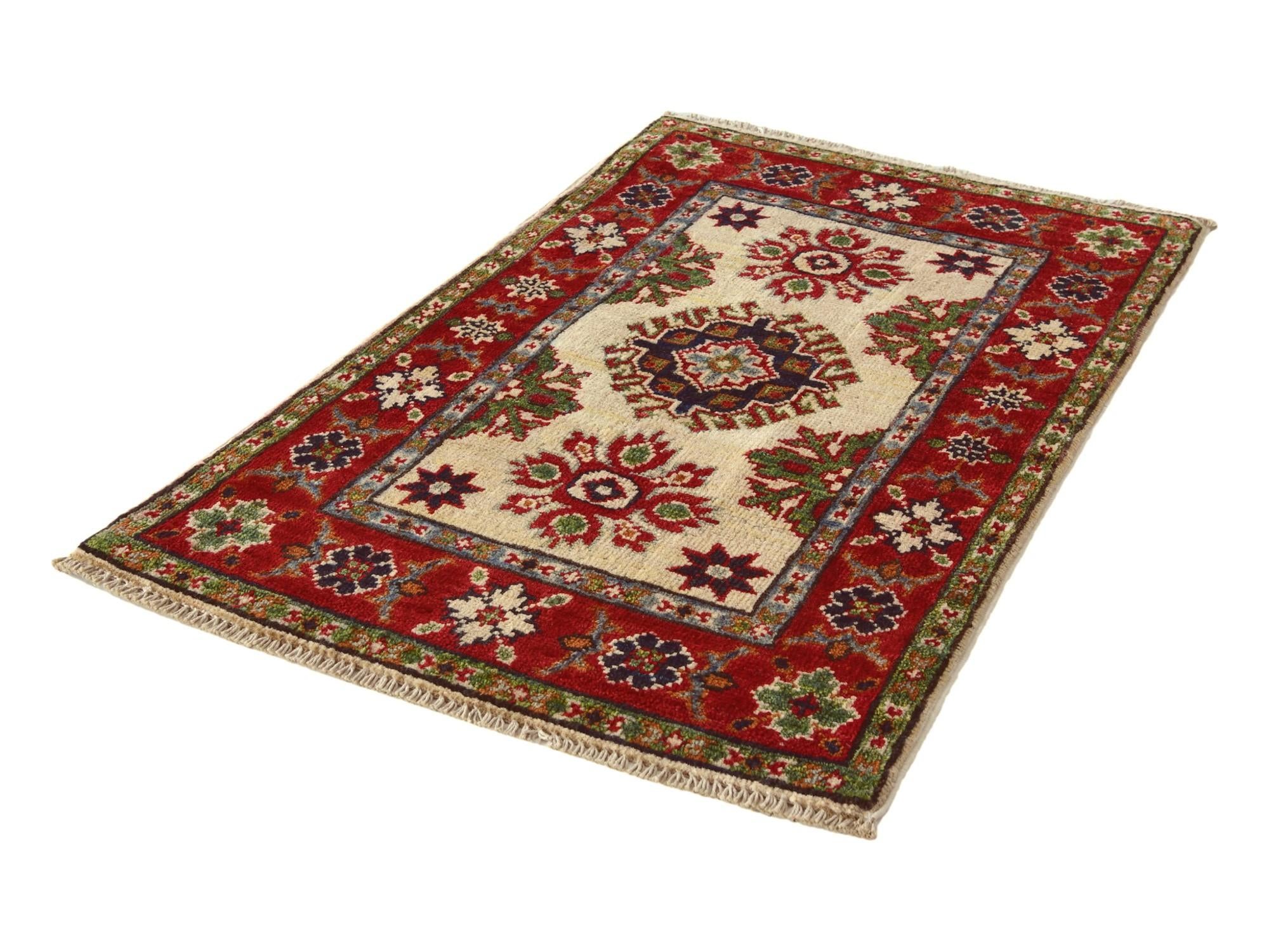 1' 10 x 3' Hand Knotted Kazak Rug
