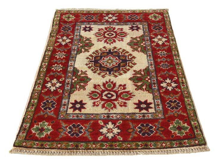 Detail image of 1' 10 x 3' Hand Knotted Kazak Rug