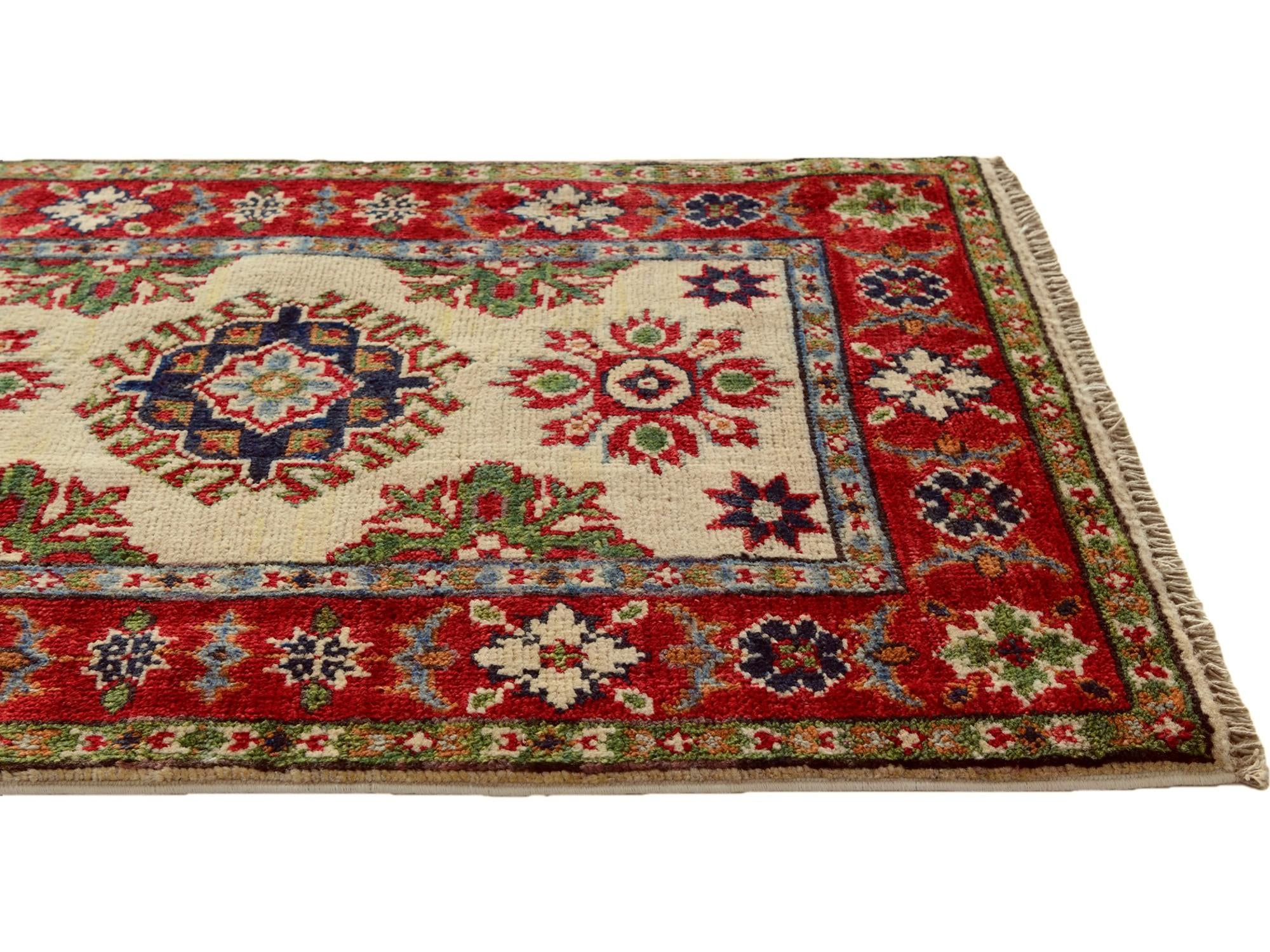 1' 10 x 3' Hand Knotted Kazak Rug
