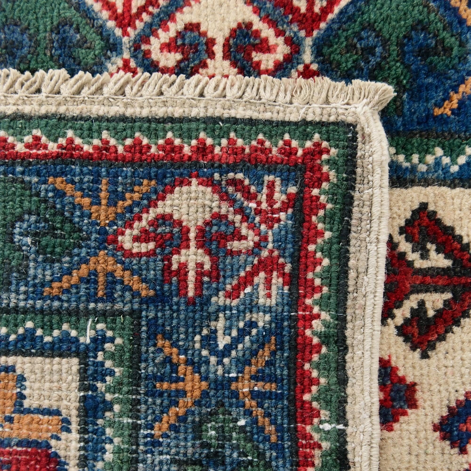 Detail image 12 of 12: 1' 11 x 2' 11 Hand Knotted Kazak Rug