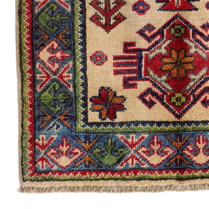Detail image of 2' 1 x 2' 10 Hand Knotted Kazak Rug