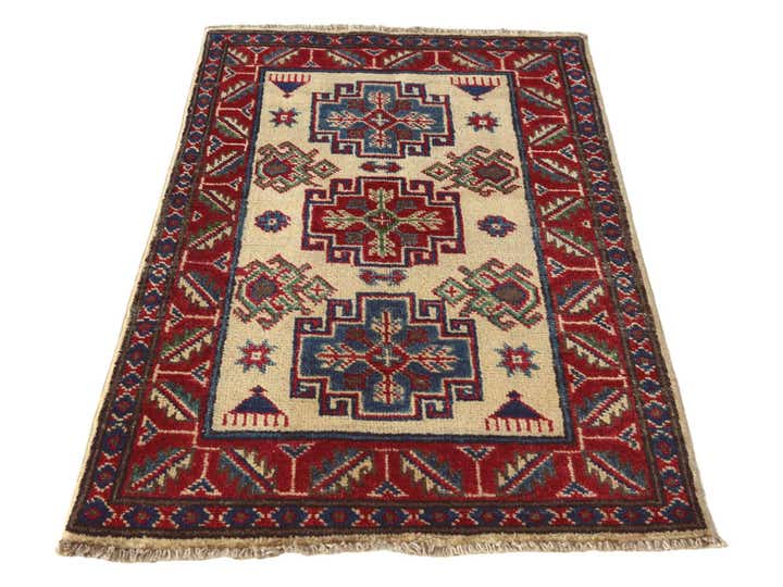 2' x 3' 1 Hand Knotted Kazak Rug