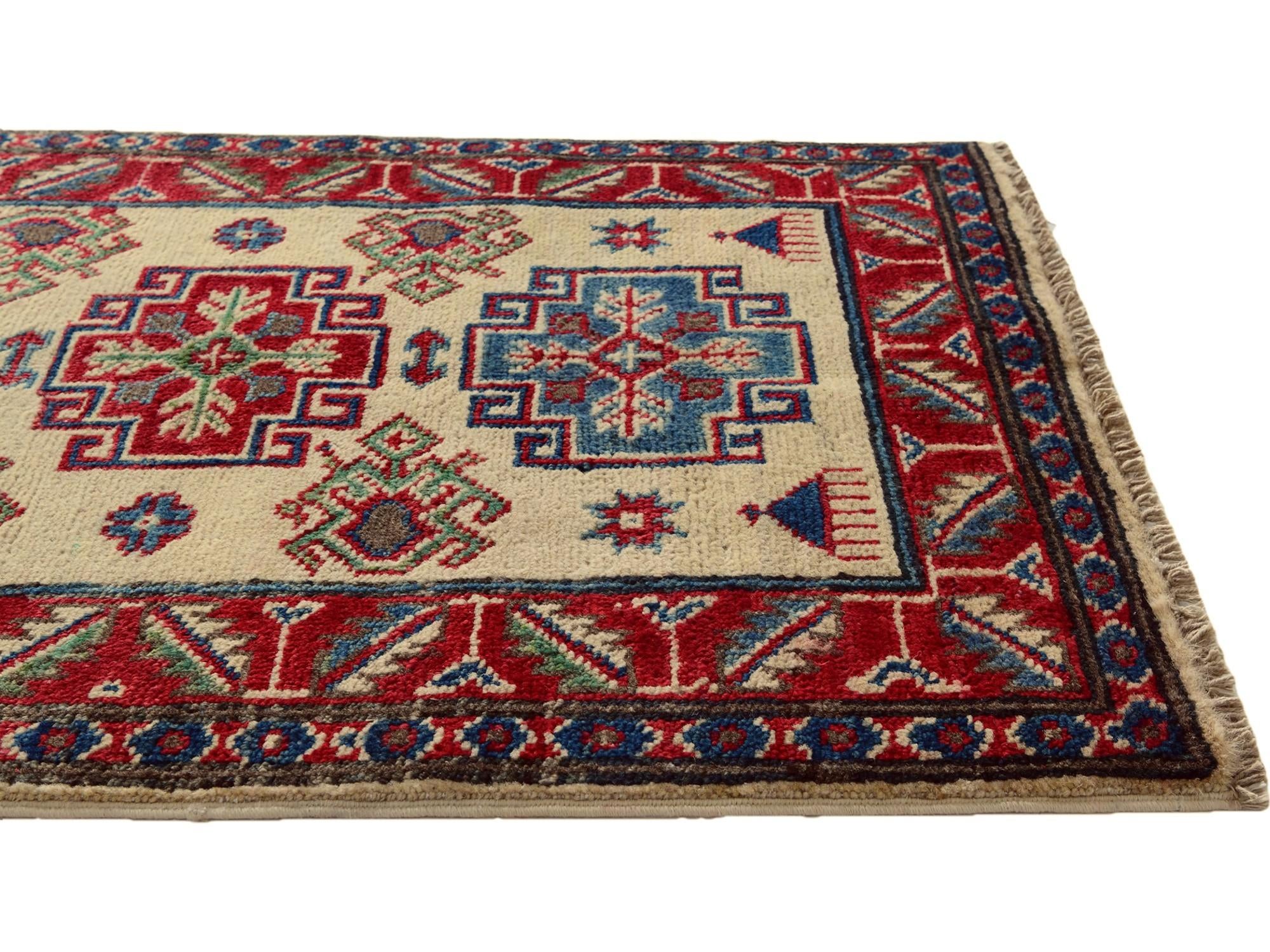 2' x 3' 1 Hand Knotted Kazak Rug