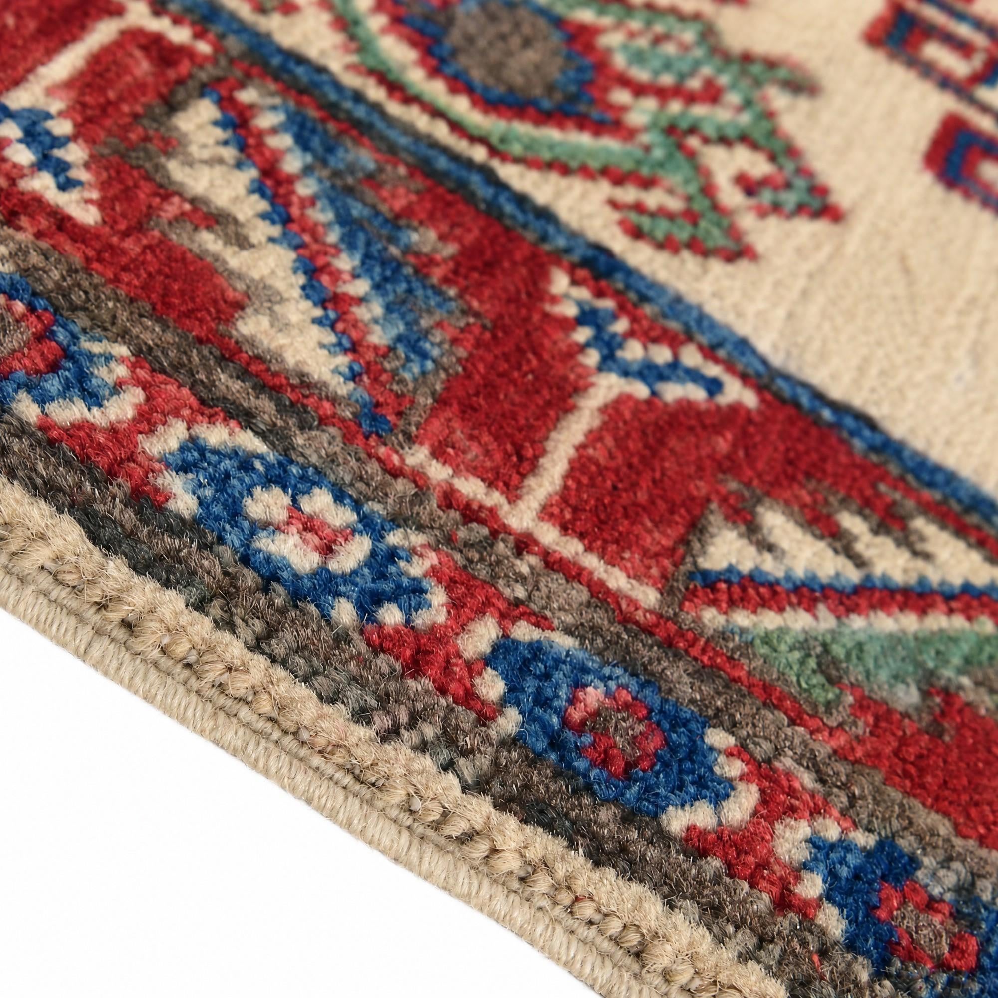 60cm x 95cm Hand Knotted Kazak Rug