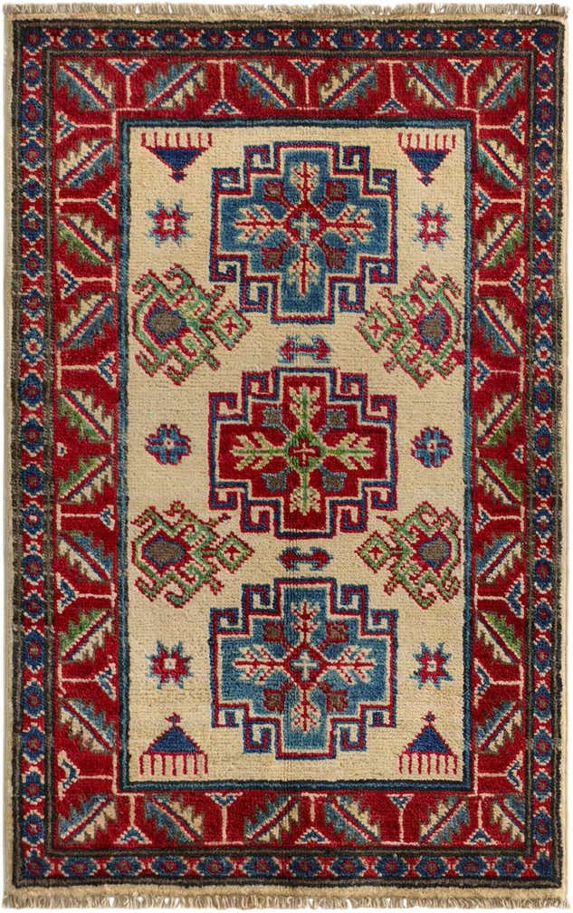 2' x 3' 1 Hand Knotted Kazak Rug